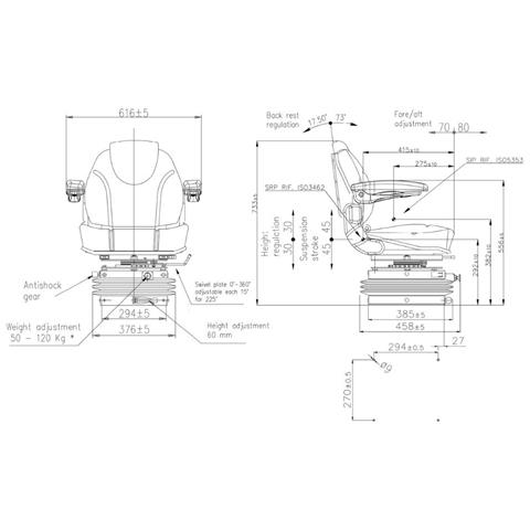 Sedile Serie Activo S55 Per Trattore - Foto 2