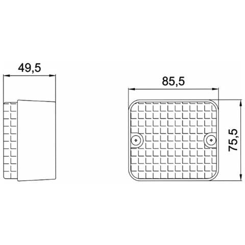 Fanale Retromarcia 87x77x51mm Confezione Da 2 Pezzi - Foto 2