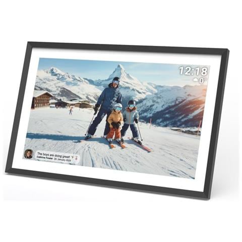PFF-1081 cornice per foto digitali Nero 25,6 cm (10.1") Touch screen Wi-Fi - Foto 1