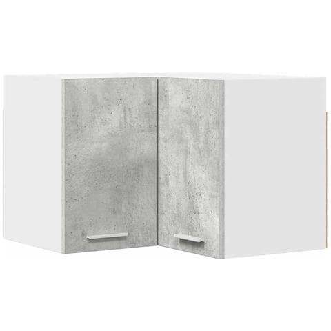 Armadio pensile Riga Grigio Cemento e Bianco 57 x 57 x 40 cm - Foto 1