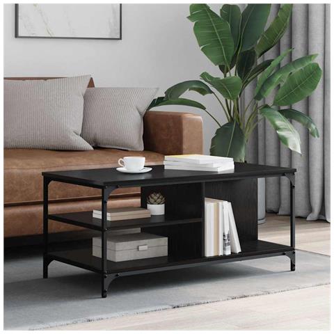 Tavolino da salotto Rovere Nero 100 x 50 x 45 cm - Foto 2