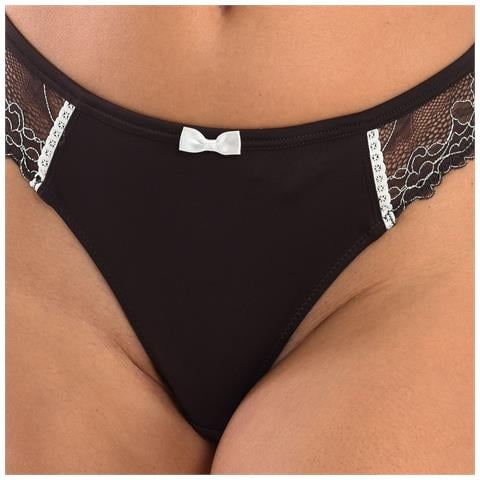Perizoma Da Donna In Pizzo Bicolore, Modello Tg601. Elegante, Femminile E Dalla Vestibilità Perfetta. - Foto 2