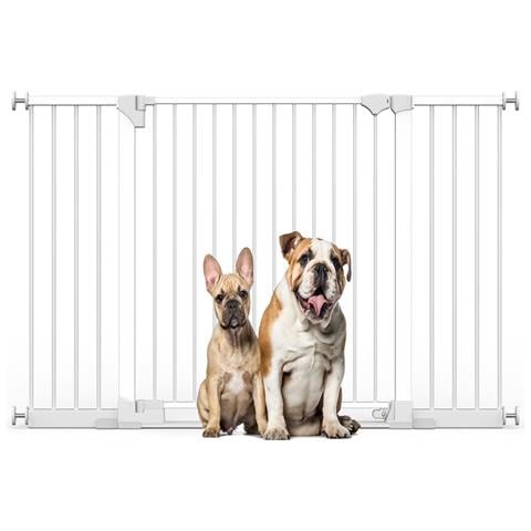 Bettacare Cancelletto Per Cani Safestep, Bianco, 152cm - 159cm, Passaggio Extra Basso, Apertura Extra Larga Di 81cm - Foto 1