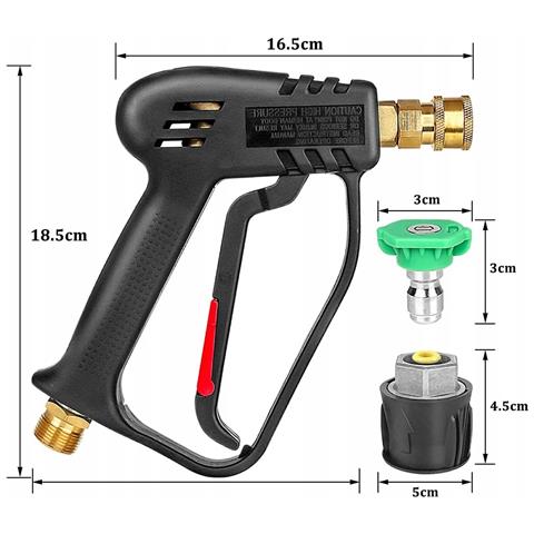 Pistola Alta Pressione Con 5 Ugelli + Tubo 10m Click /click - Compatibile Con Idropulitrice Kärcher K2-k7 | Fino A 160 Bar | Montaggio Rapido - Foto 2
