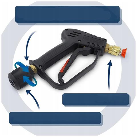 Pistola Alta Pressione Con 5 Ugelli + Tubo 10m Click /click - Compatibile Con Idropulitrice Kärcher K2-k7 | Fino A 160 Bar | Montaggio Rapido - Foto 8
