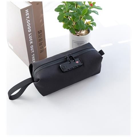 Borsa Cosmetica Con Serratura A Combinazione - Custodia Sicura Da Viaggio Per Articoli Da Toeletta E Oggetti Di Valore Black - Foto 2