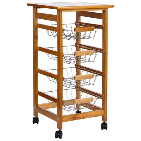 Carrello Cucina In Legno 37x37x76h Cm - Foto 1