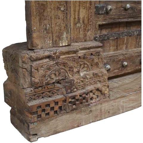 Porta In Legno Marrone 155x33x216h Cm - Foto 8