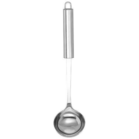 Mestolo Ellisse 6cm - In Acciaio Inox Resistente - Design Elegante con Manico Ergonomico e Foro Appendibile - Ideale per brodi e zuppe - Lavabile in Lavastoviglie - Made in Italy - Foto 1