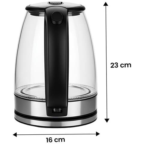 Bollitore Elettrico Da 2 Litri 1500w In Vetro Borosilicato Con Arresto Automatico - Foto 2