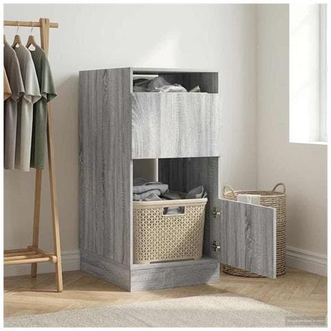 Mobile da lavanderia con porta Grigio Sonoma Legno multistrato - Foto 2