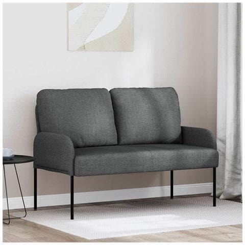 Divani con cuscino 110cm Grigio scuro Legno compensato - Foto 2