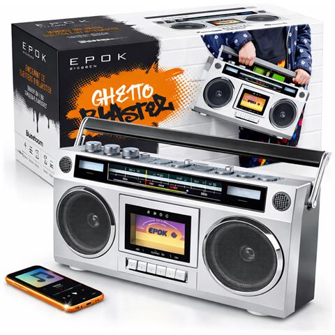 Bigben Ghetto Blaster Retrò Radio Fm Stereo Bluetooth 5.4 Cassette Usb 15 Watt - Foto 1