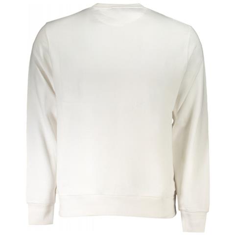 FELPA BIANCA SENZA ZIP PER UOMO - Colore: Bianco, Taglia: S - Foto 2