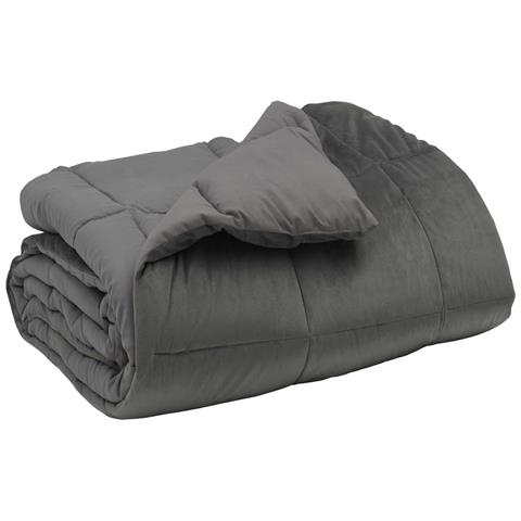 Duvet Invernale Grigio chiaro 240 x 260 cm Microfibra - Foto 1