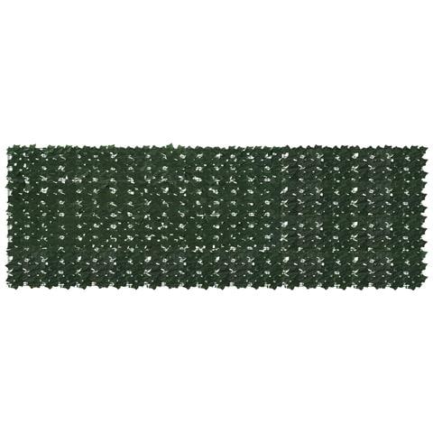 Schermo per balcone con foglie Verde Scuro 300 x 100 cm - Foto 1