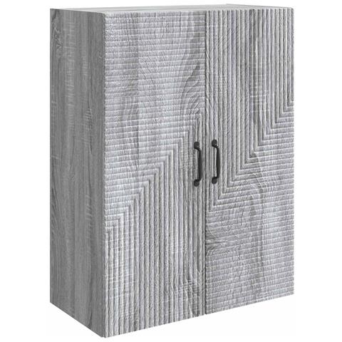 Mobiletto a muro Sonoma grigio 66 x 34,5 x 90 cm - Foto 1
