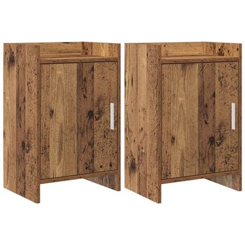 Comodini 2 pcs Legno antico 40 x 30 x 60 cm - Foto 1