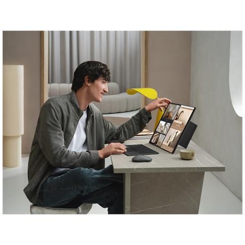 Zenbook Duo UX8407AA-SN469X Copilot+ PC Intel Core Ultra 9 386H Computer portatile 35,6 cm (14") Touch screen 3K 32 GB LPDDR5x-SDRAM 1 TB SSD Wi-Fi 7 (802.11be) Windows 11 Pro Tedesco Grigio - Foto 2