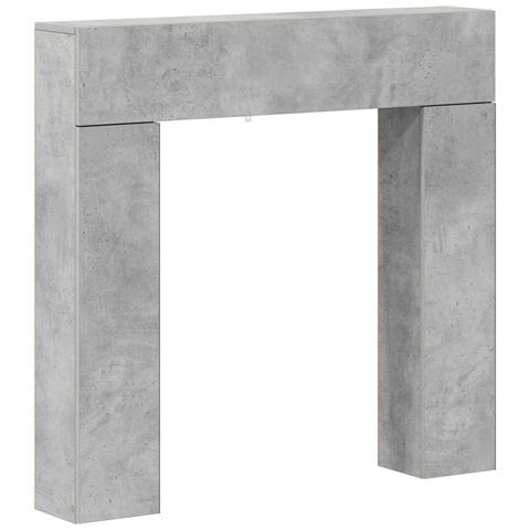 Cornice per camino Grigio Cemento 102 x 18 x 100,5 cm - Foto 1