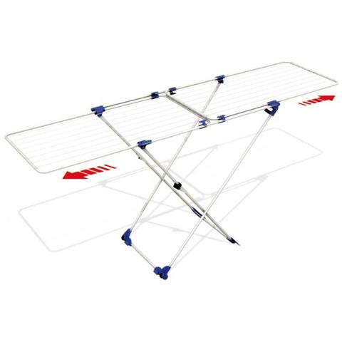 Stendibiancheria In Acciaio Verniciato Estensibile Da 105 A 209 Cm, 22 M Stendibili - Foto 3