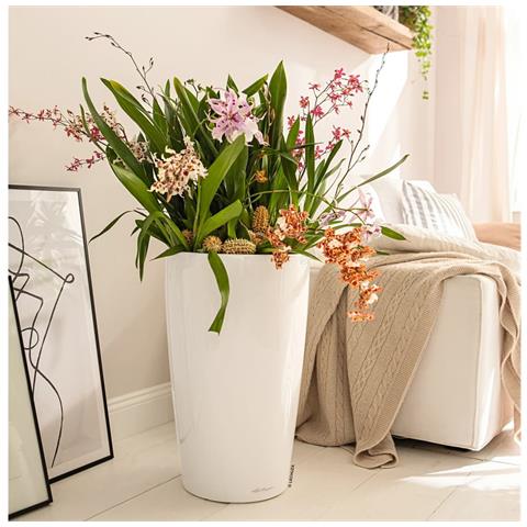 Vaso Rondo Premium 40 Bianco Lucido Ø40xh75 Cm - Foto 2