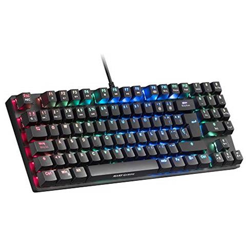 Mkrevopro, Tastiera Meccanica Rgb Gaming, Tkl+num, Switch Blu, Es - Foto 2