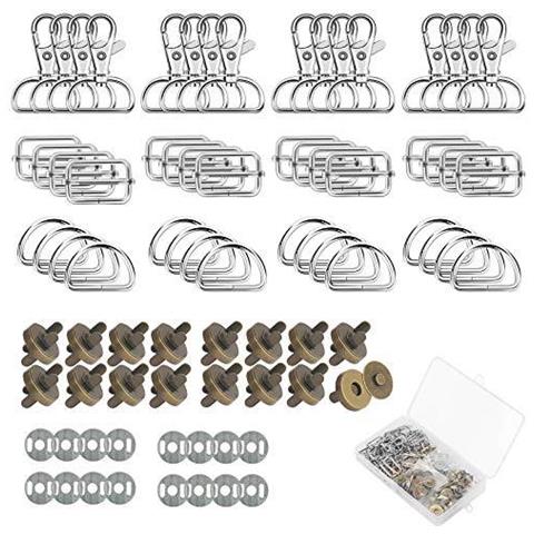 ZERHOK - 64pcs Girevole Moschettoni Pulsanti Magnetici Metallo D Anello Tri  Glide Scorrevole Con Fibbia Per Fai Da Te Artigianale Zaino Della Borsa  Della Borsa Hardware Cintura Regolatore Cucire Accessori (rame) - ePRICE