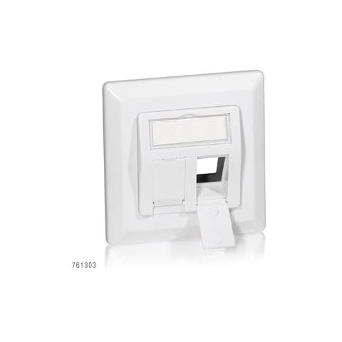 761303 Bianco placca per interruttori e coperchio per presa - Foto 1