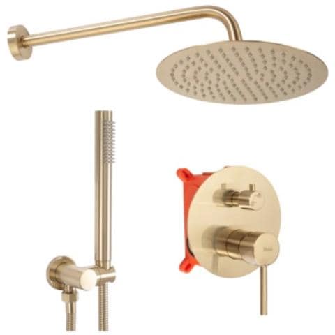 Set Doccia Da Incasso Lungo Gold Matt + Box - Foto 1