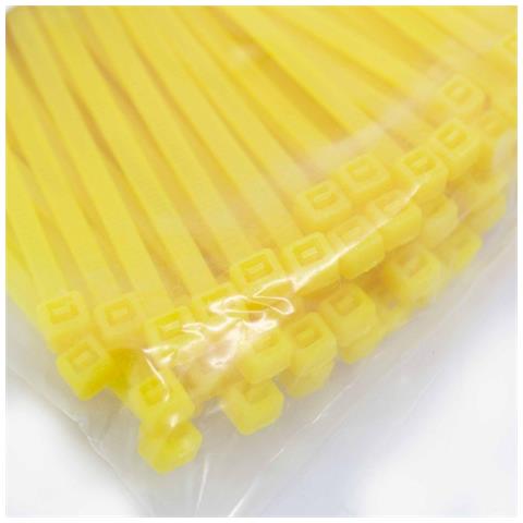 100 X Fascette Assemblaggio 15cm 0,15m 150mm Pc Cablaggio Cavi Giallo Gialle - Foto 4
