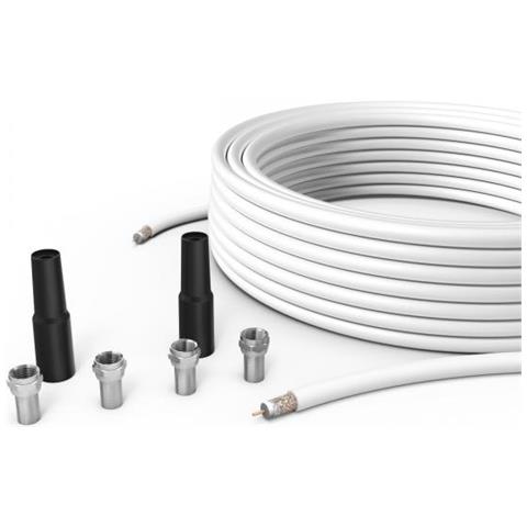 00179262 Cavo Coassiale 20 M Tipo F Bianco - Foto 1