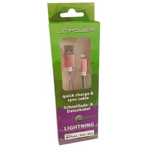 Lc-power Kabel Usb-lightning-1m-4 1m Blue/pink,usb A Auf Lightning (lc-c-usb-lightning-1m-4) - Foto 2