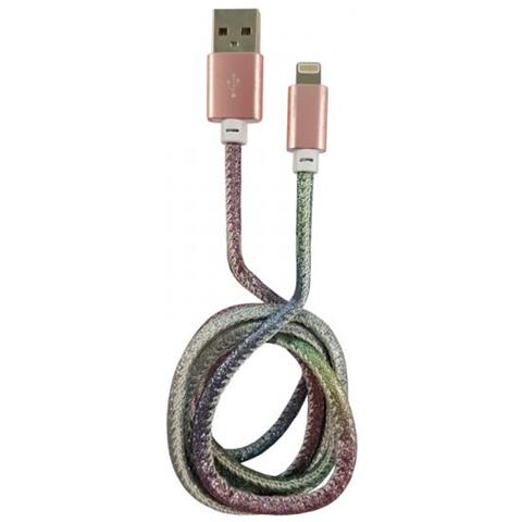 Lc-power Kabel Usb-lightning-1m-4 1m Blue/pink,usb A Auf Lightning (lc-c-usb-lightning-1m-4) - Foto 1