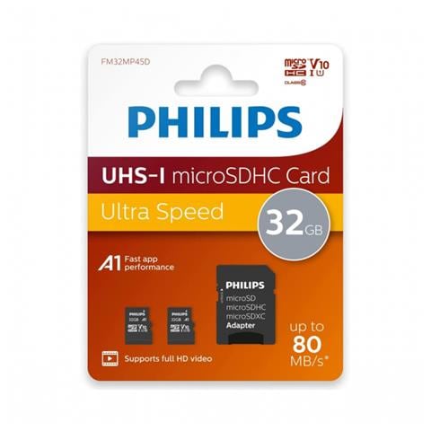 Scheda di Memoria MicroSDHC con Capacità 32 GB Classe 10 + Adattore Colore Nero - Foto 1