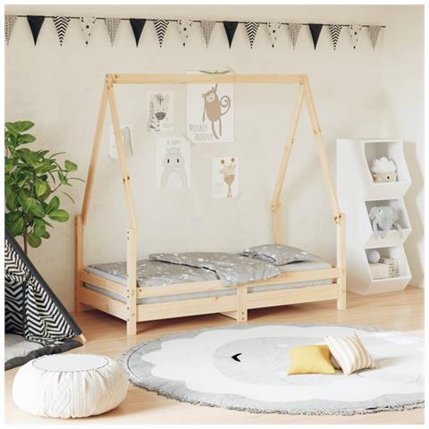 Giroletto per Bambini 70x140 cm in Legno Massello di Pino - Foto 1