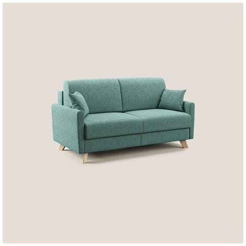 Edgar Divano letto matrimoniale in tessuto felis impermeabile T03 180 cm (mat. 140x197) verde acqua - Foto 1
