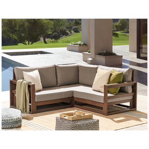 Set Da Giardino Modulare 2 Posti Legno D'acacia Certificato Scuro Timor Ii - Foto 1