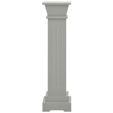 Piedistallo Per Piante Quadrato Classico Grigio 17x17x66 Cm Mdf - Foto 3