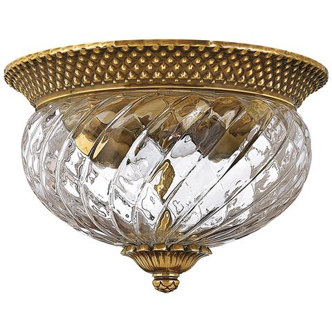 Plafoniera Contemporanea Plantation Ottone Bronzo Brunito Vetro 2 Luci E27 - Foto 1