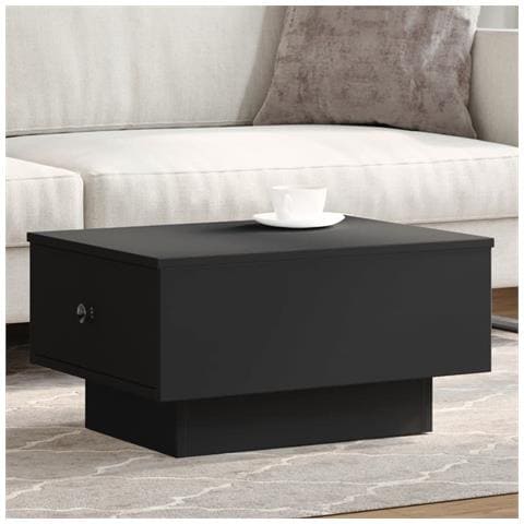 Tavolino Da Salotto Nero 60x45x31 Cm In Legno Multistrato - Foto 1
