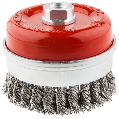 Spazzola Con Testa In Filo Rinforzato 100 Mm X M14, Inox - Foto 1