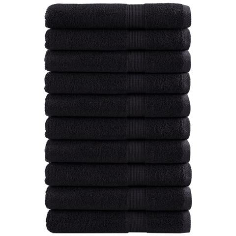 Asciugamani per Sauna SOLUND 10 pz Neri 80x200cm 600 g /m² - Foto 1
