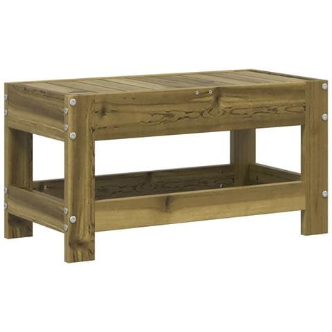 Poggiapiedi Da Giardino 62x30x32 Cm In Legno Impregnato Di Pino - Foto 2