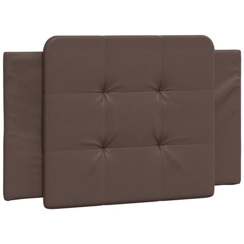 Cuscino Testiera Marrone 90 Cm In Similpelle - Foto 2