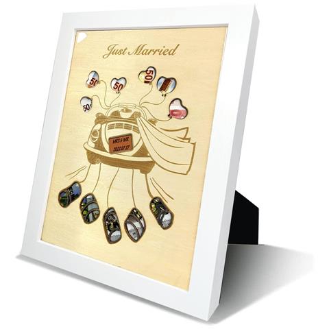 Regalo Di Nozze, Denaro In Cornice - Colore Legno - Foto 1