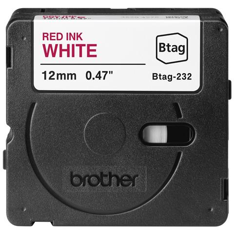 BTAG-232 nastro per etichettatrice Rosso su bianco - Foto 2