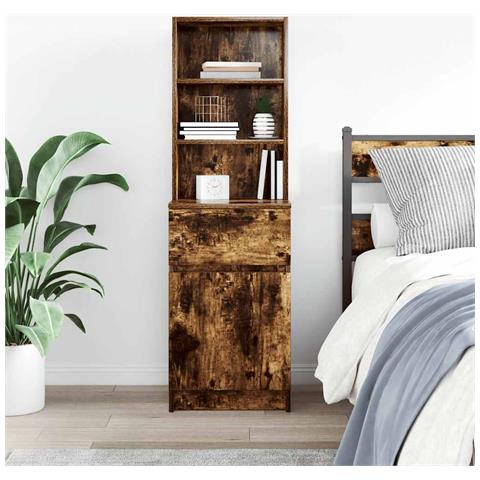 Comodino Rovere Fumo 39x35x125 cm in Legno Multistrato - Foto 9