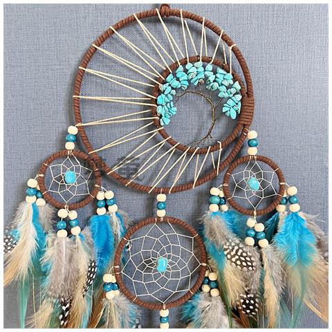 Acchiappasogni A Cinque Cerchi Con Cristalli Brown - Foto 2