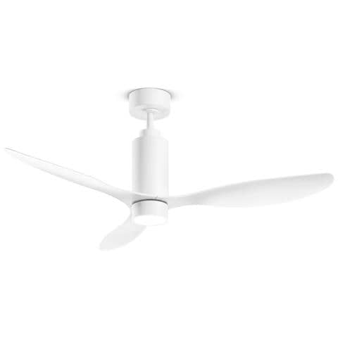 Ventilatore Da Soffitto Con Luce 7198 B Ct Bianco - Ø 132 Cm, 3 Pale, 6 Velocità, Motore Dc 35w, Silenzioso - Foto 1